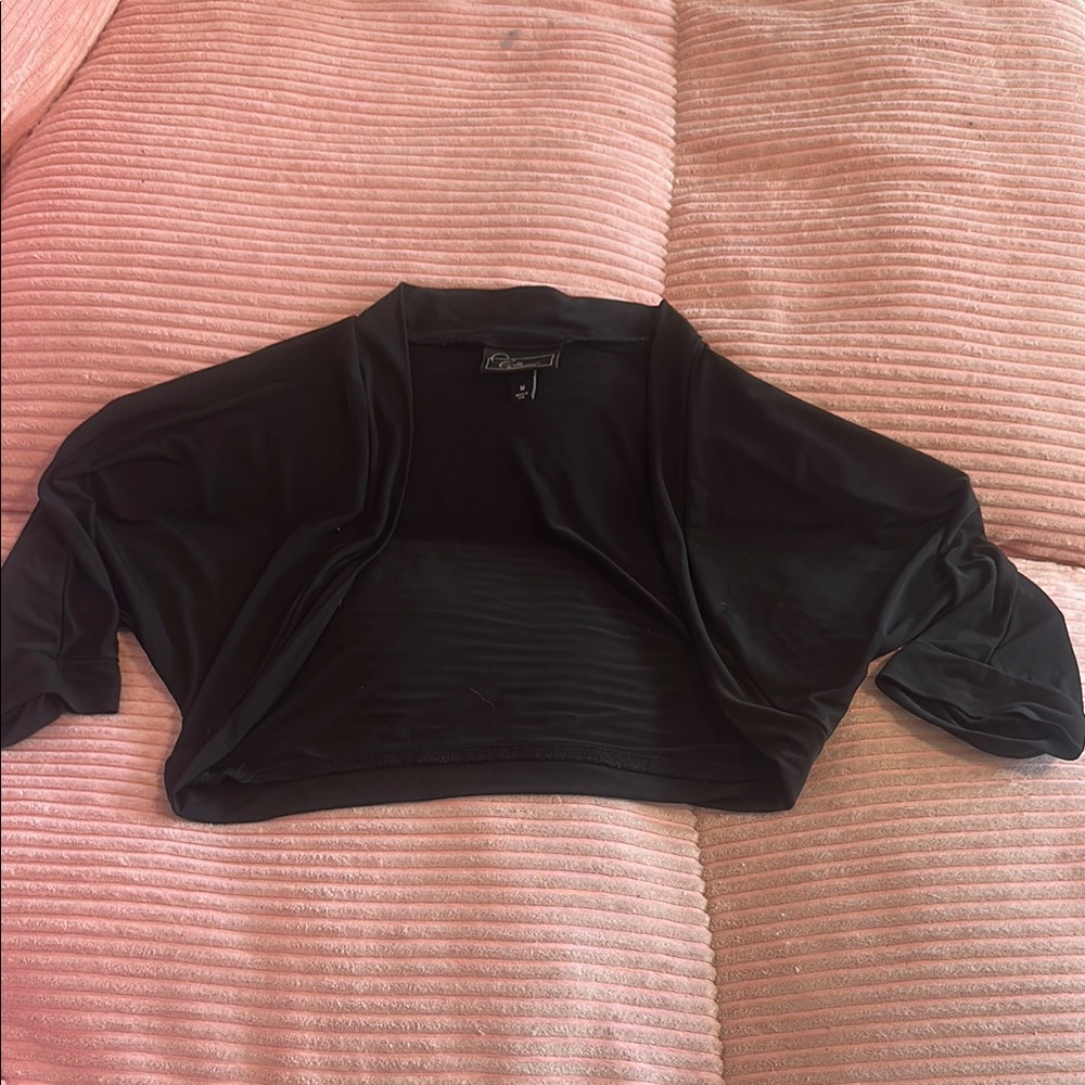 Black Cropped Bolero Shrug